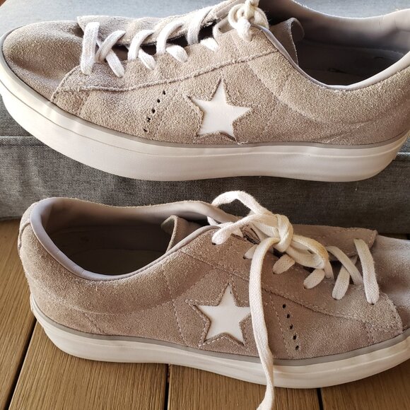 EUC CTOS Converse One Star suede platform mercury grey sneaker (9W) KICKS - Picture 2 of 9